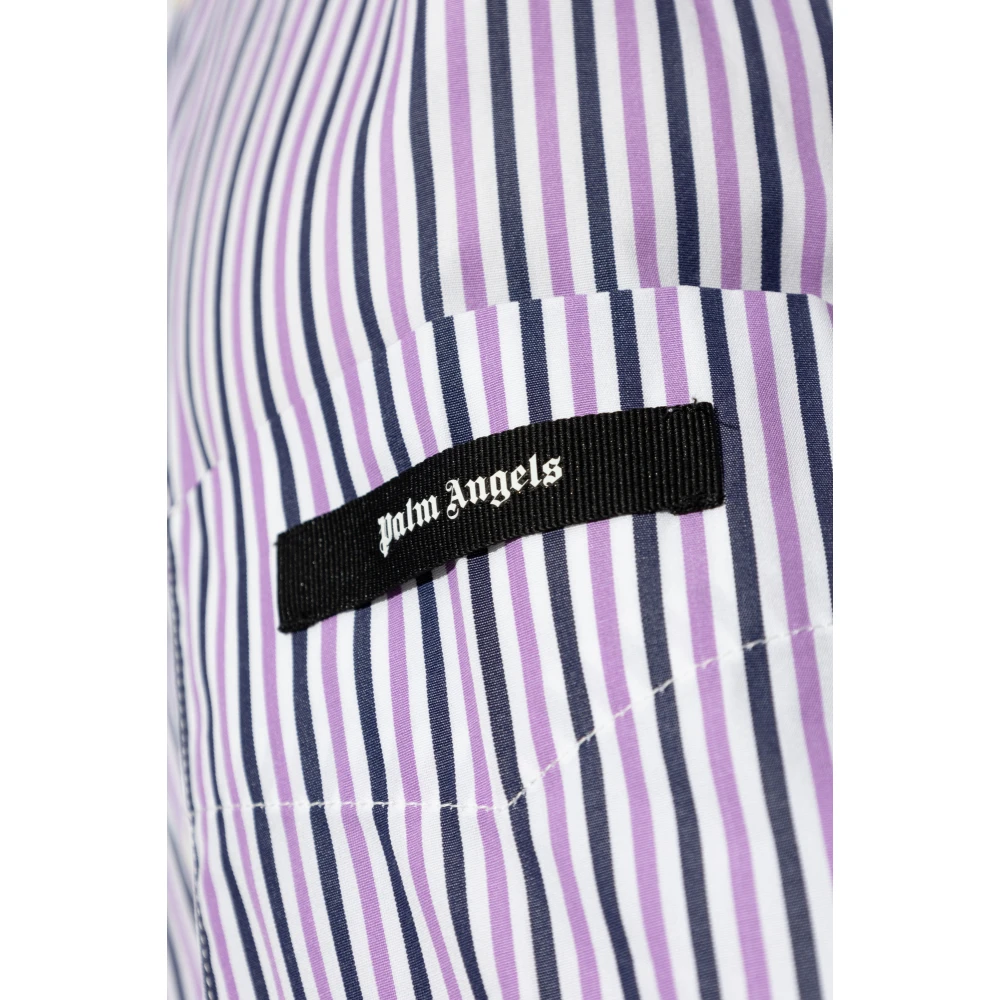 Palm Angels Overhemd met zak Purple Dames
