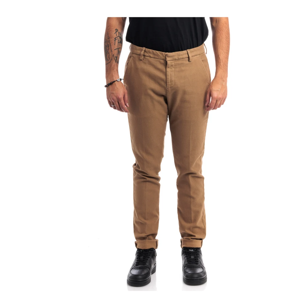 Dondup Men's Brown Chinos, W35, Gaubert Trousers