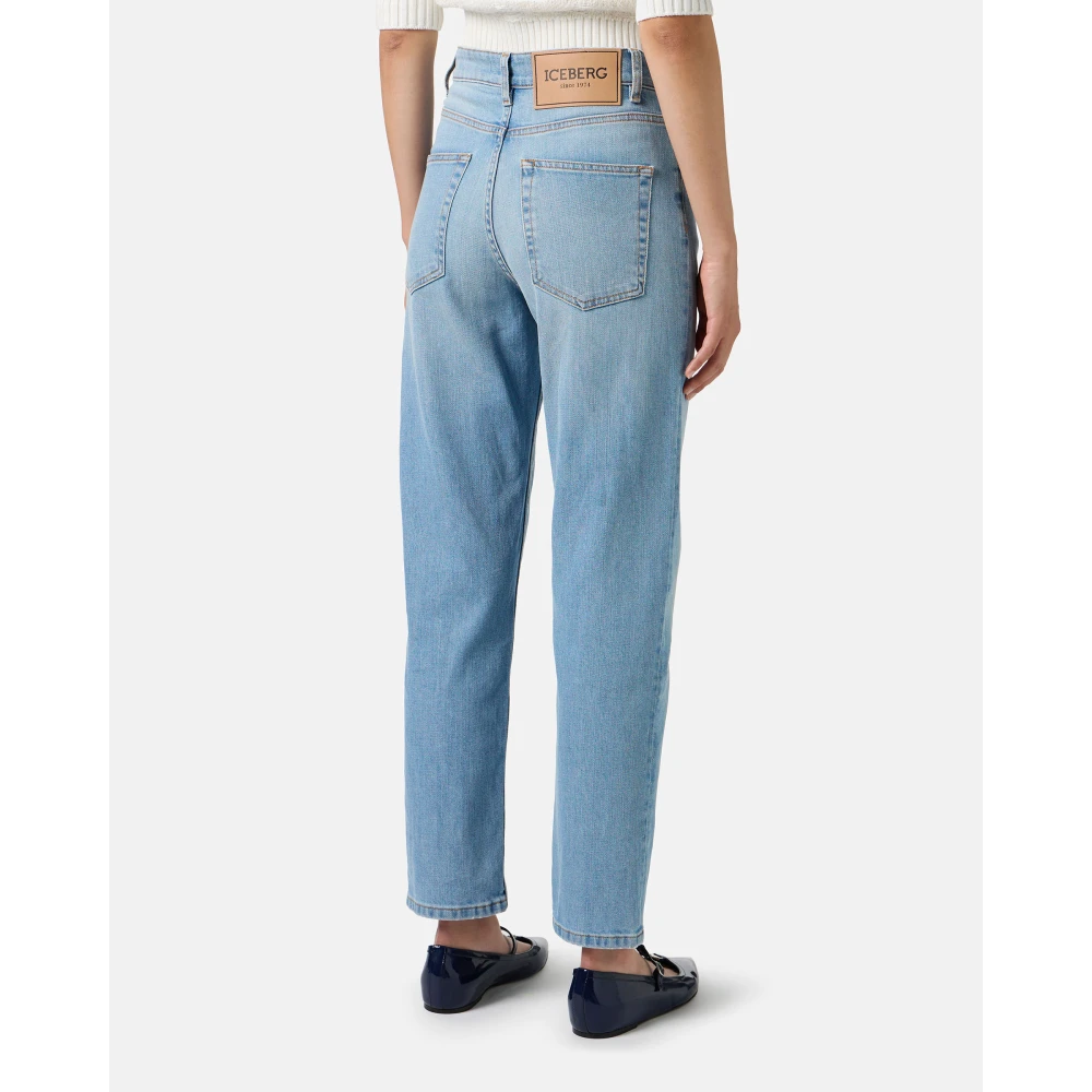 Iceberg Indigo mom comfort fit 5-pocket denim broek Blue Dames