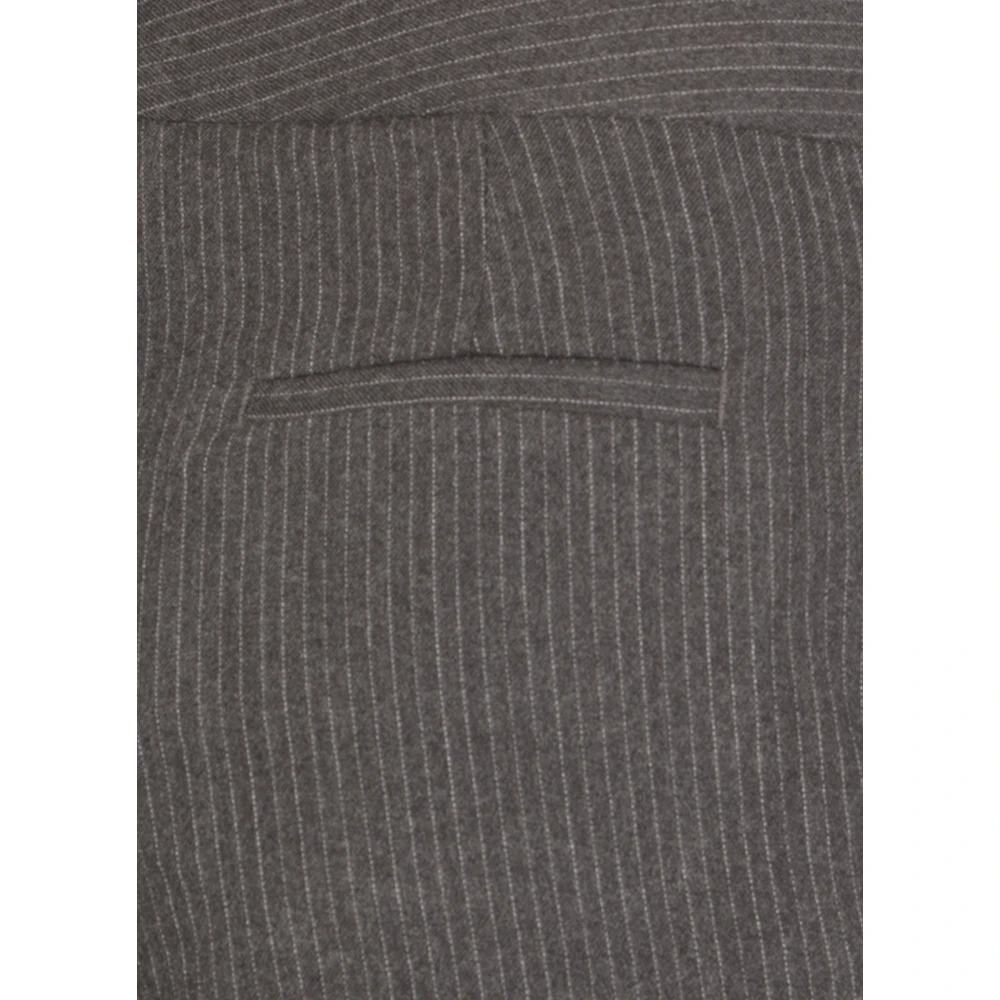 Fabiana Filippi Grijze Wol Pinstriped Broek Gray Dames