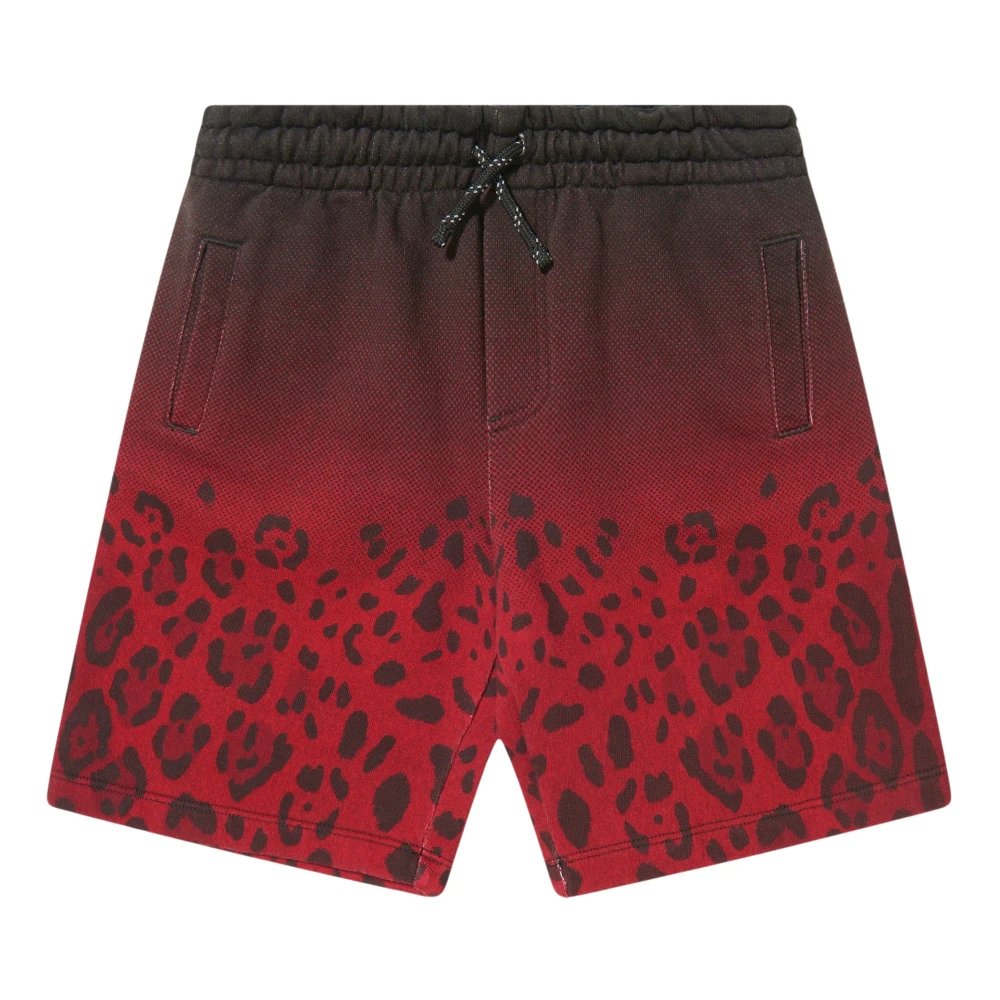 Dolce & Gabbana Boys Multicolor Shorts,, Leopard Bermuda Shorts For Size 6 Y