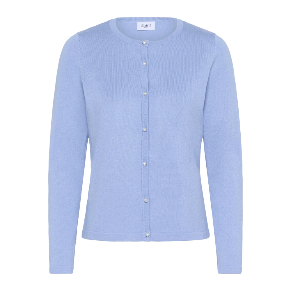 Saint Tropez Hydrangea Cardigan Jemmasz Gebreid Blue Dames