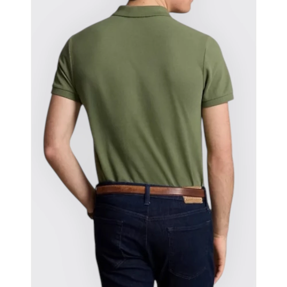 Polo Ralph Lauren Slim-Fit Piqué Polo Gebreid Green Heren