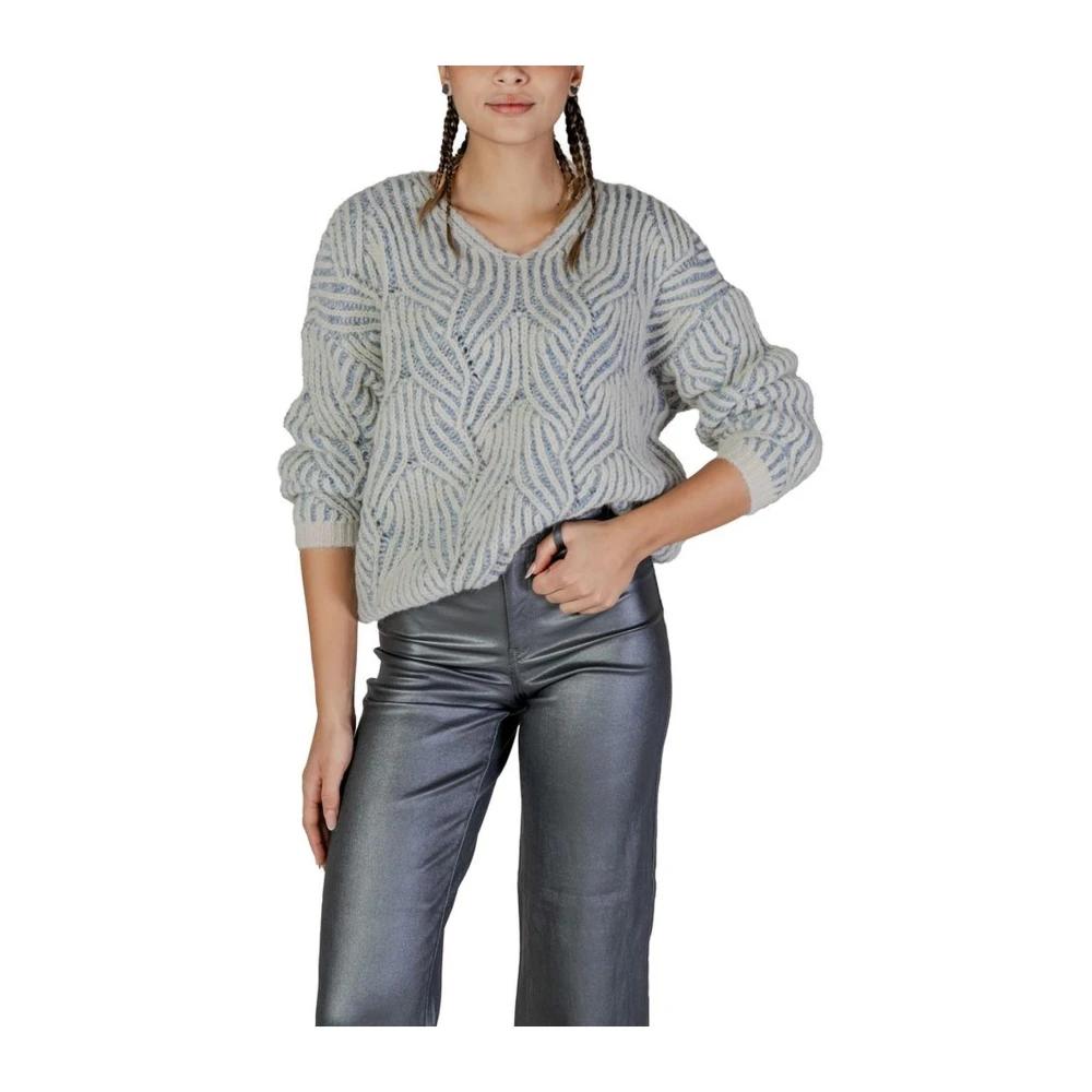 Only Blauwe Polyester Blend Trui Dames Herfst Winter Blue Dames