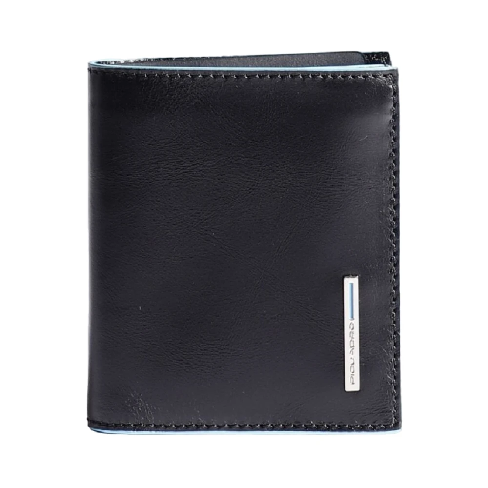 Piquadro Men's Black Wallets & Cardholders, One Size, Vertical Wallet With Coin Pocket