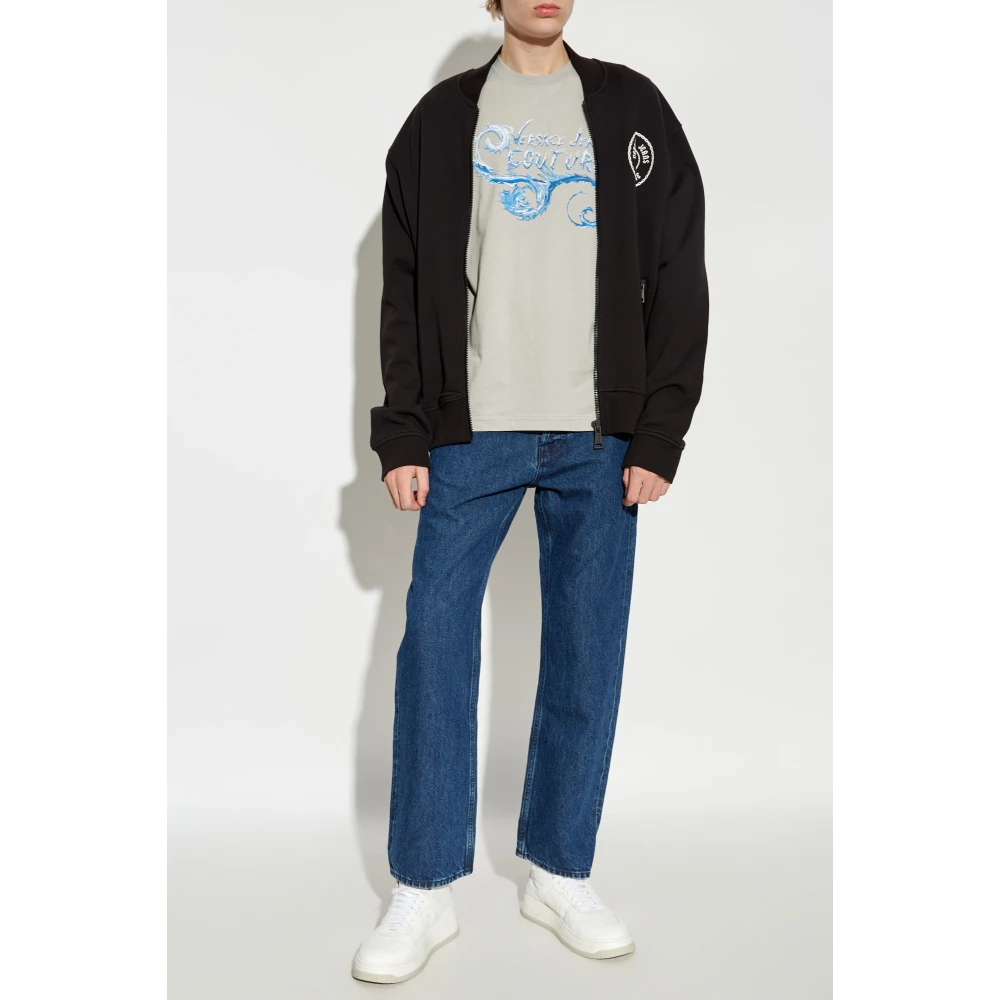 Versace Jeans Couture T-shirt met logo Gray Heren