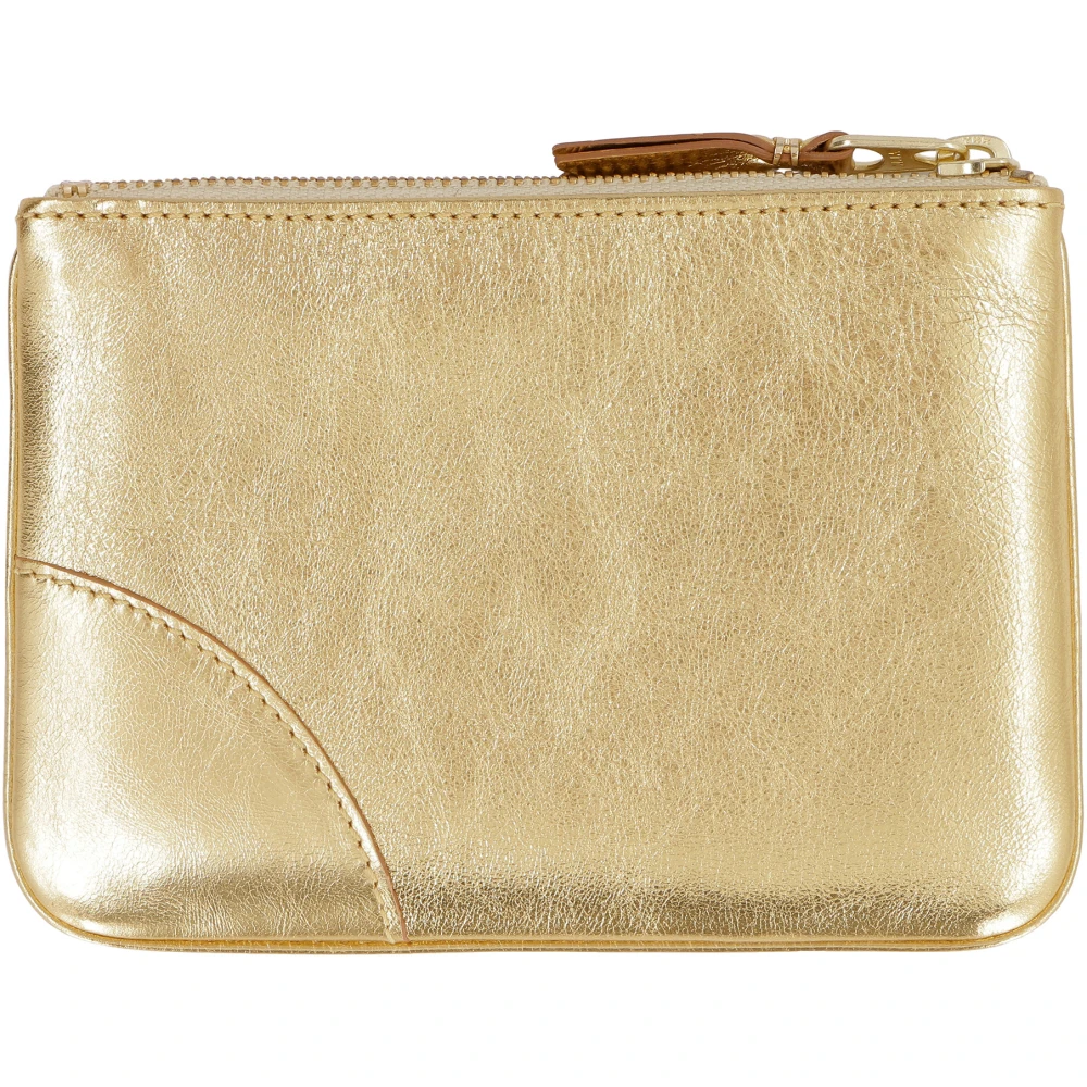 Comme des Garçons Metallic Leren Plat Tasje Yellow Dames