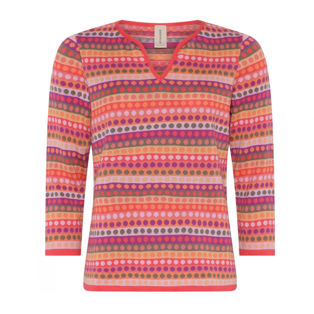 Skovhuus Roze Droom Gestippelde Pullover Blouse Multicolor Dames