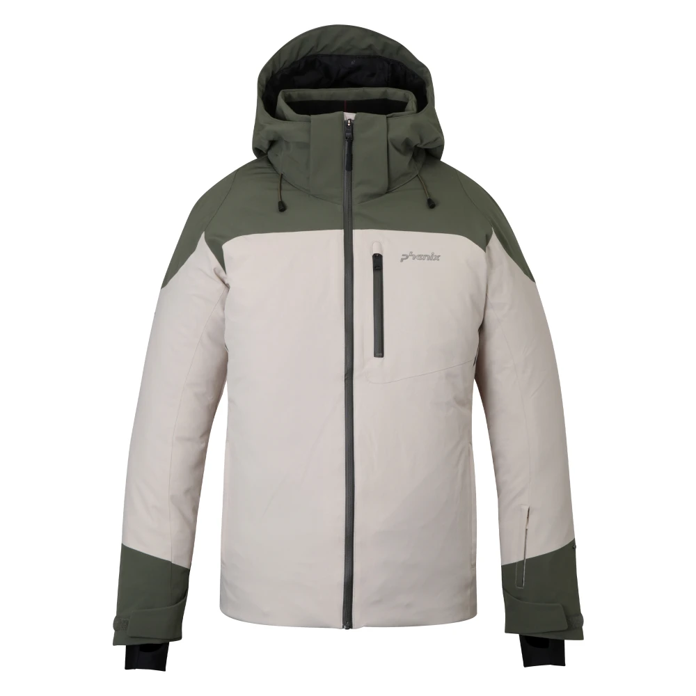 Phenix Beige Kleurblok Jas Beige Heren