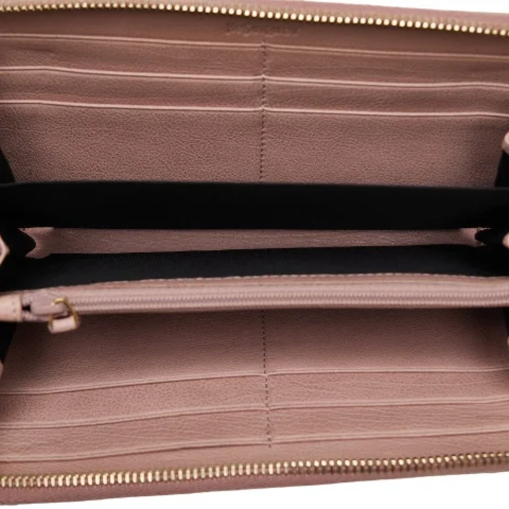 Yves Saint Laurent Vintage Pre-owned Leather wallets Pink Dames