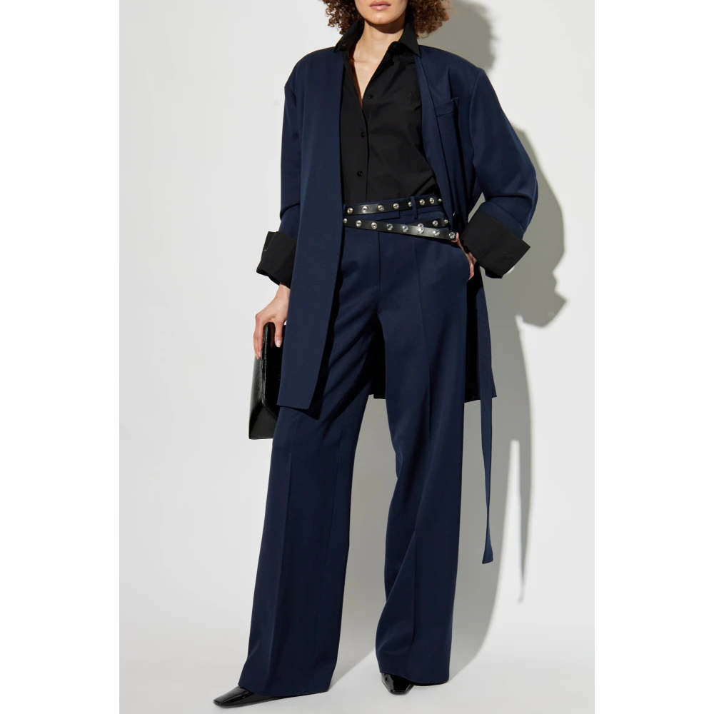 The Attico Wollen broek Blue Dames