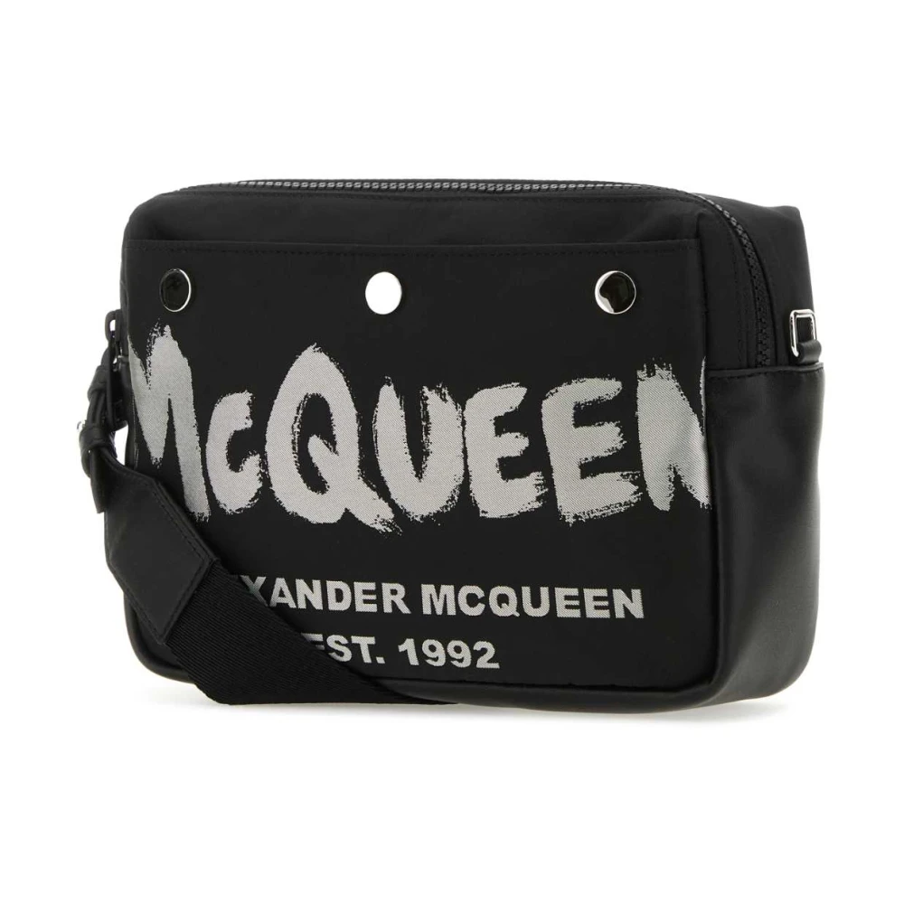 alexander mcqueen Graffiti Crossbody Tas Black Heren