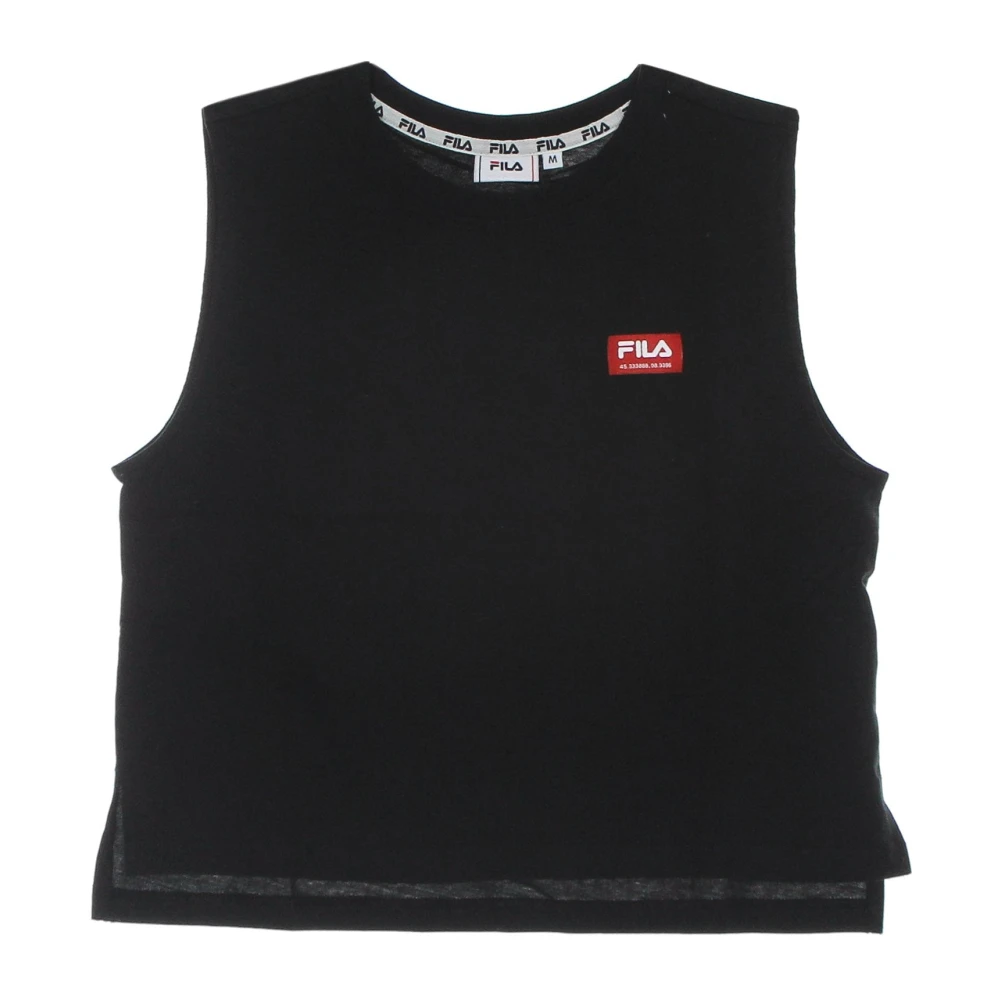 Fila Zwarte Beauty Cropped Boxy Tank Top Black Dames