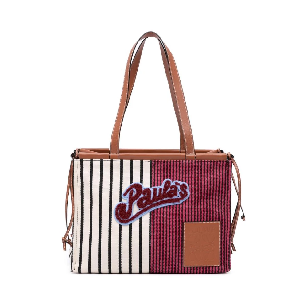 Loewe Pre-Owned Women's Pre-Owned Paula Ibiza Tote Bag Striped Canvas