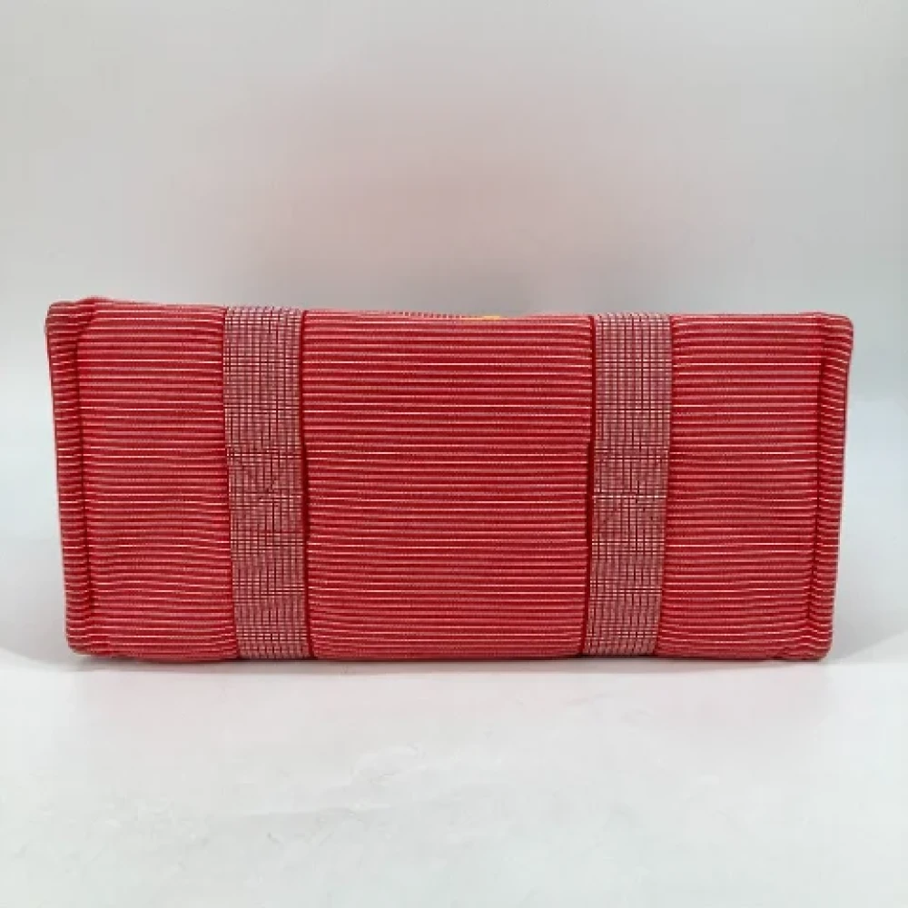 Hermès Vintage Pre-owned Fabric shoulder-bags Red Dames