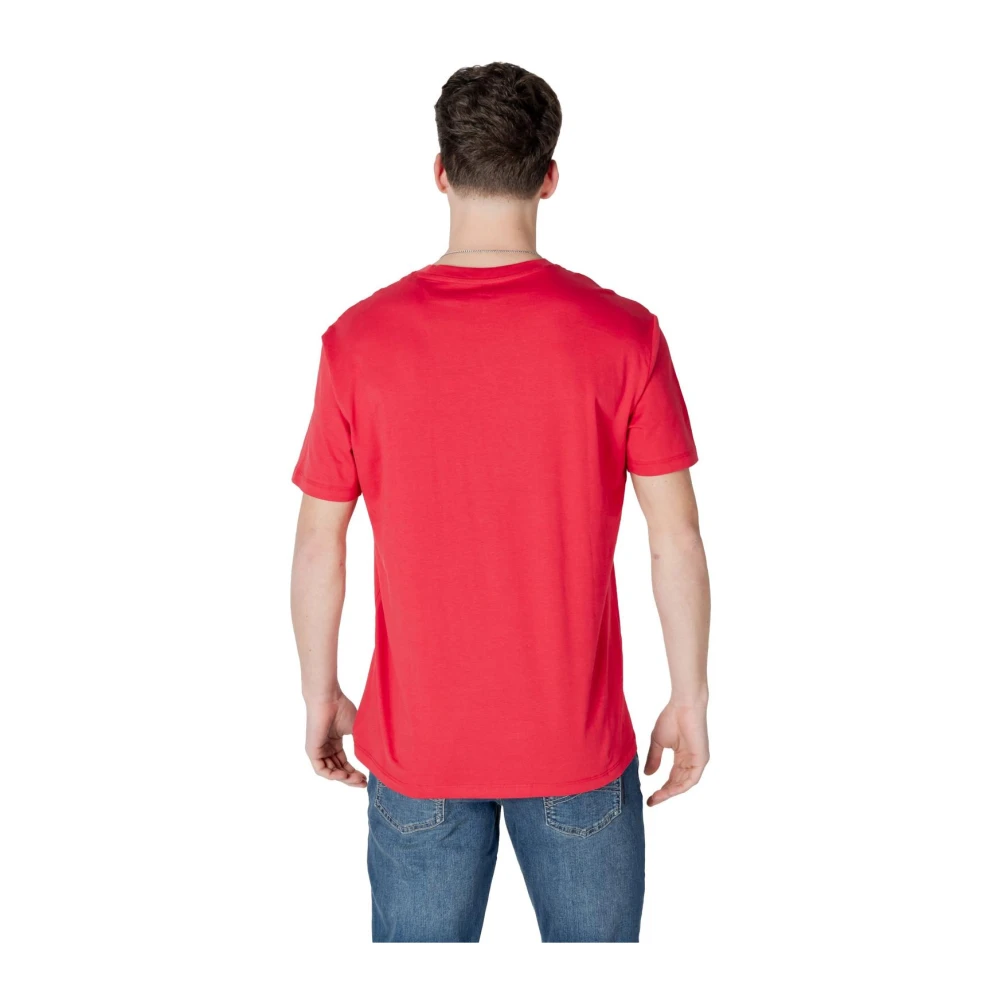 Armani Exchange Rode Effen Ronde Hals T-Shirt Red Heren