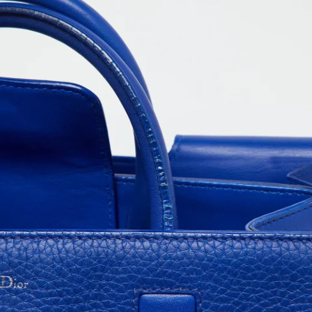 Dior Vintage Pre-owned Leather dior-bags Blue Dames