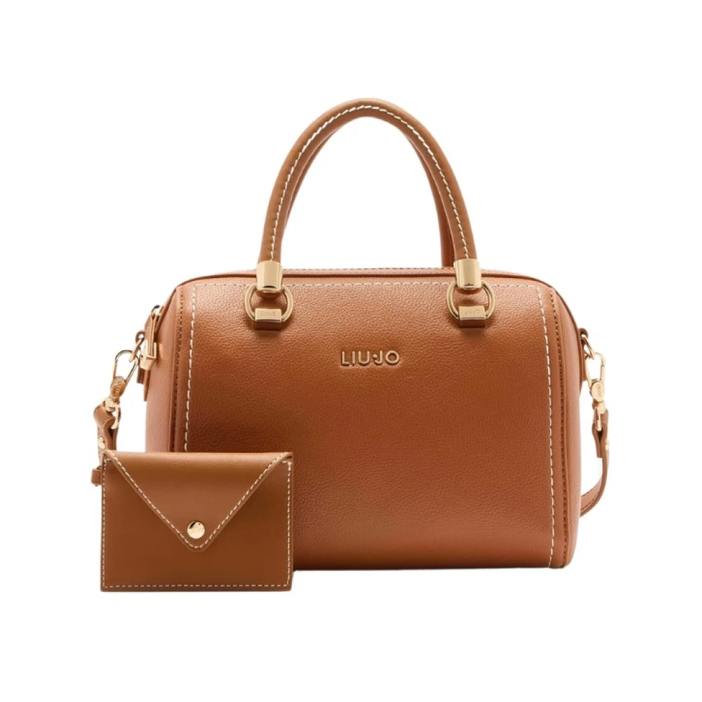 Liu Jo Bruine Satchel Handtas met Ritssluiting Brown Dames