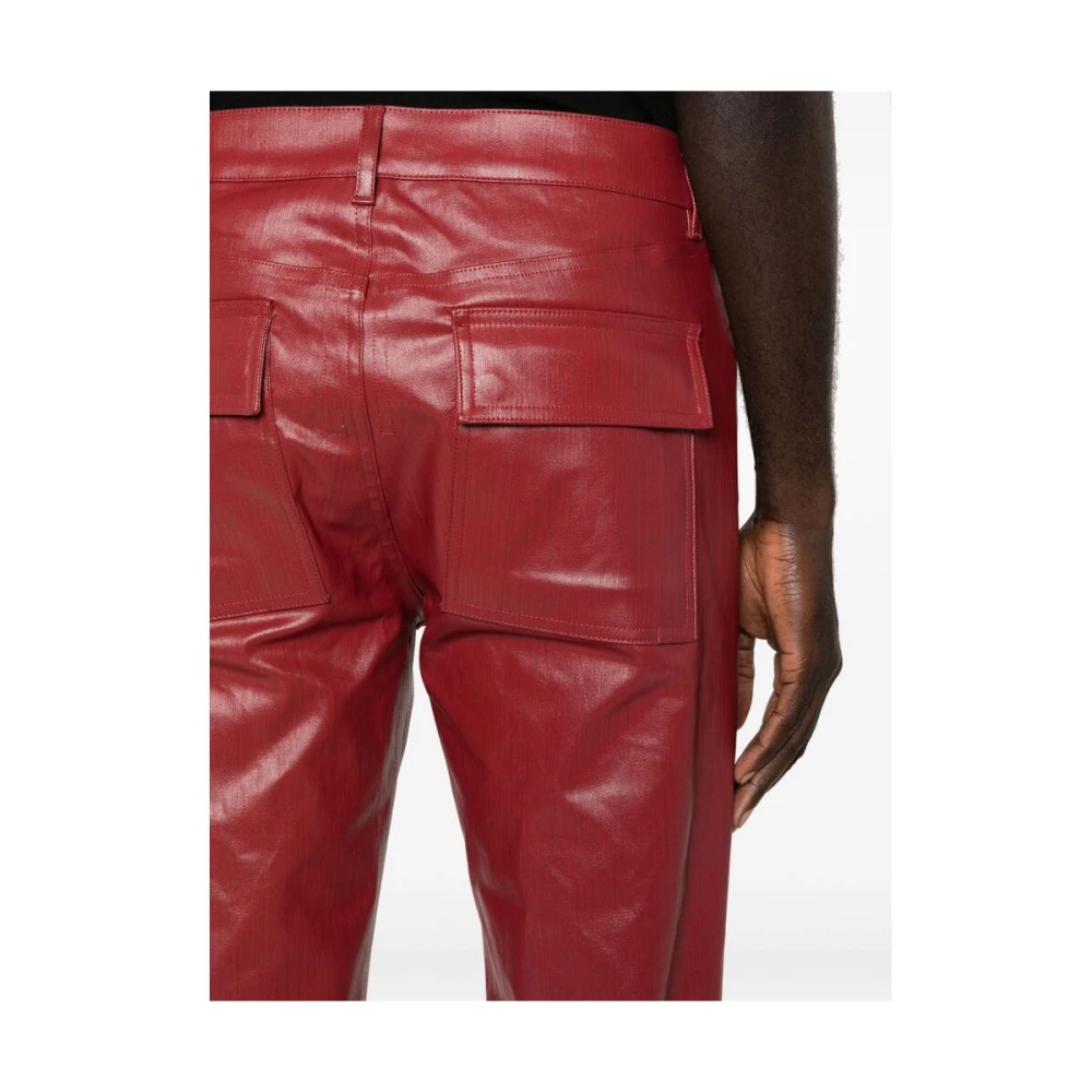 Rick Owens Slim-fit Trousers Red Heren