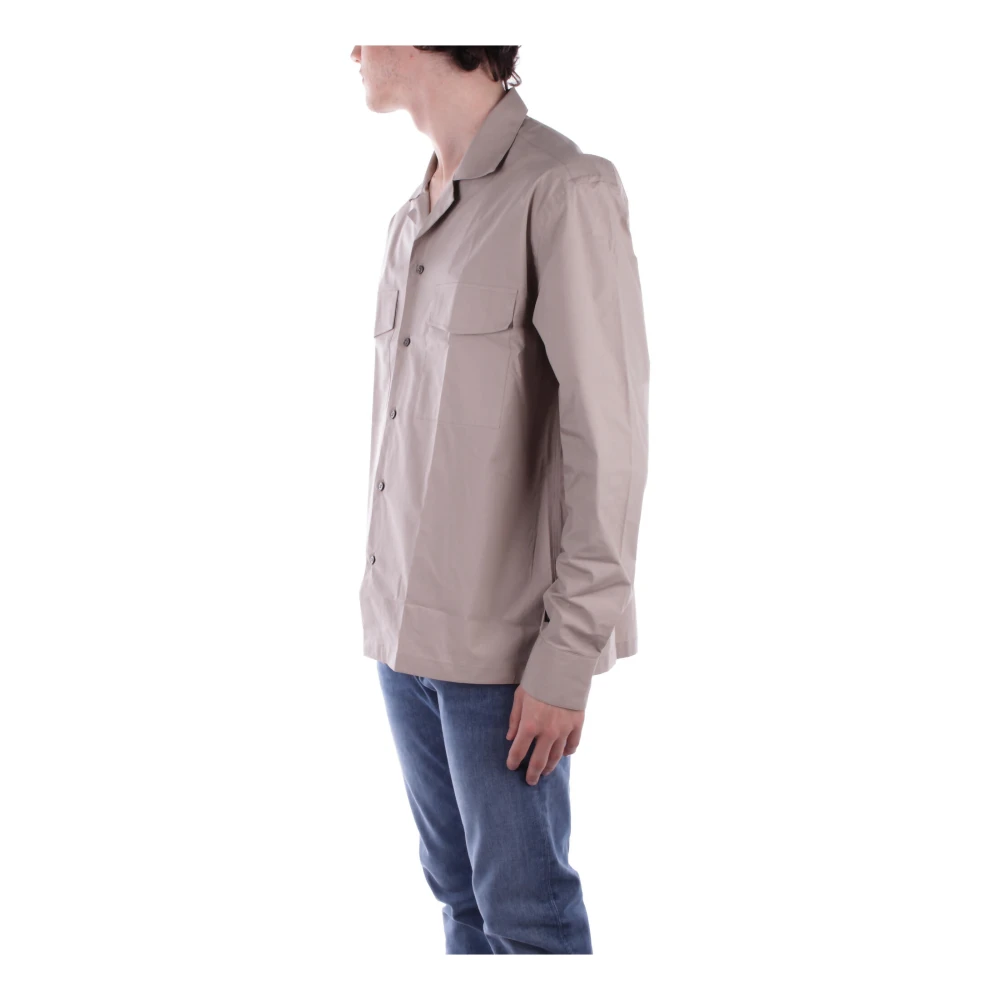 Costume National Sand CNC Shirt Voorste Knoopsluiting Beige Heren