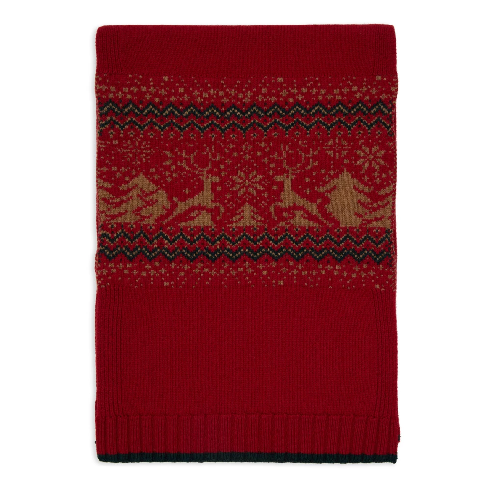 Gallo Kerstmotief rode sjaal Italiaanse stijl Red Unisex