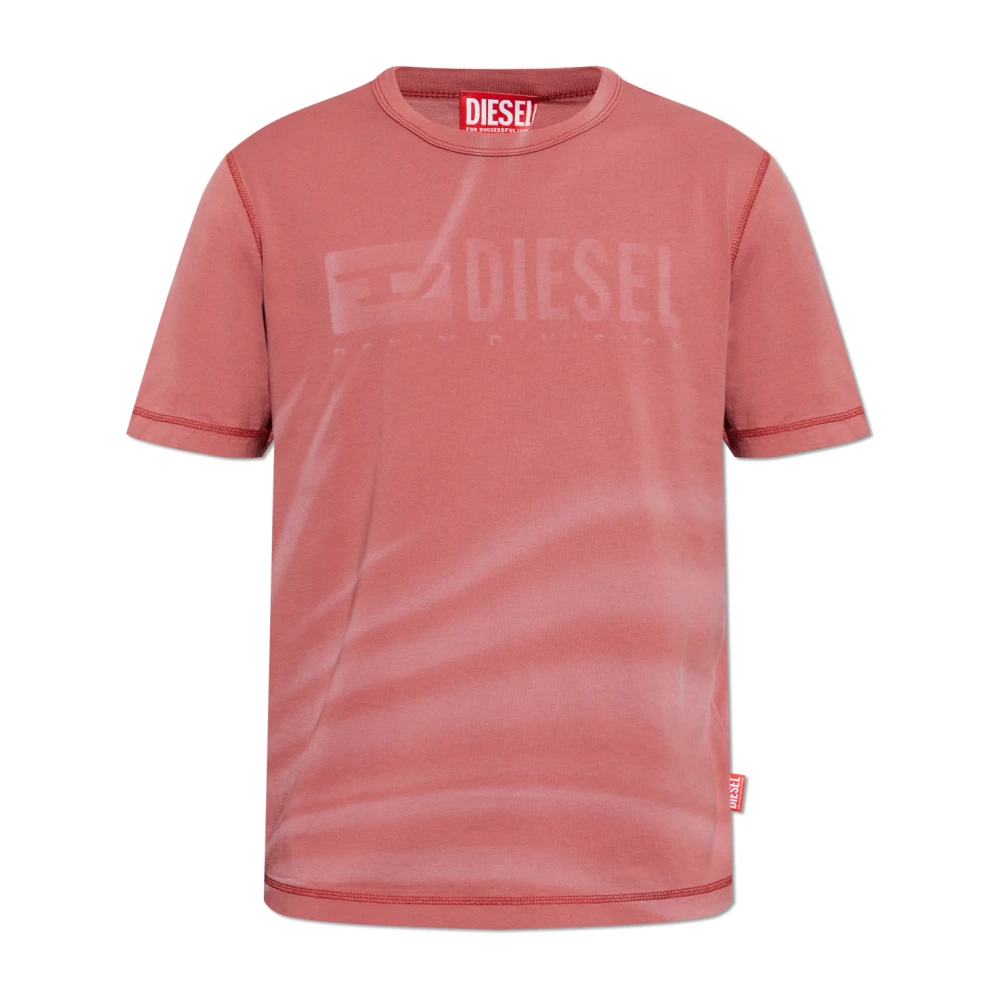 Diesel T-shirt T-Adjust-R13 Pink Heren