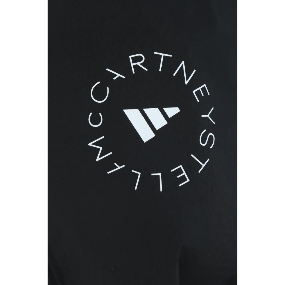 adidas by stella mccartney Nylon Rugzak met Logoprint en Trekkoord Black Dames