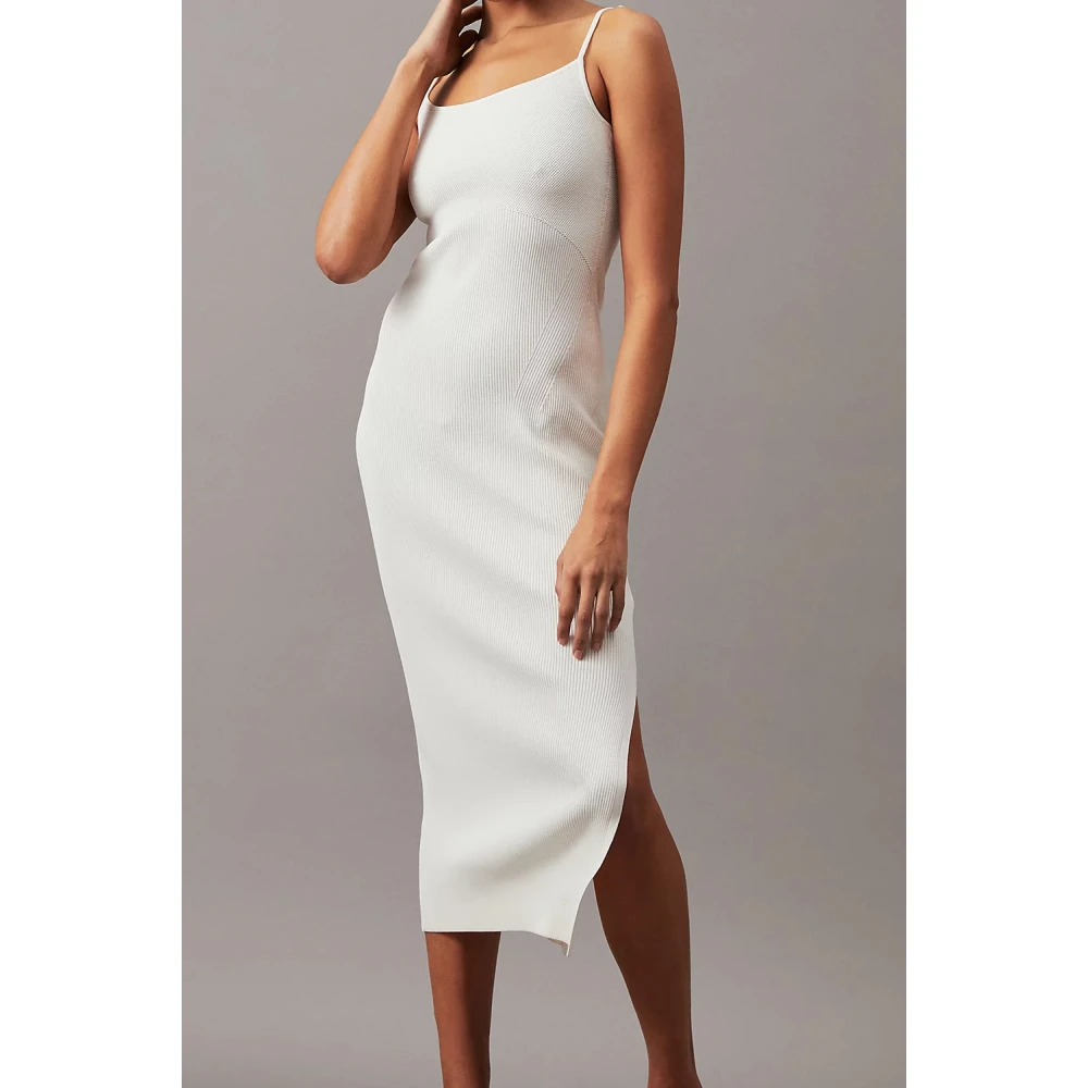 Calvin Klein Jeans Witte Jurk Collectie White Dames