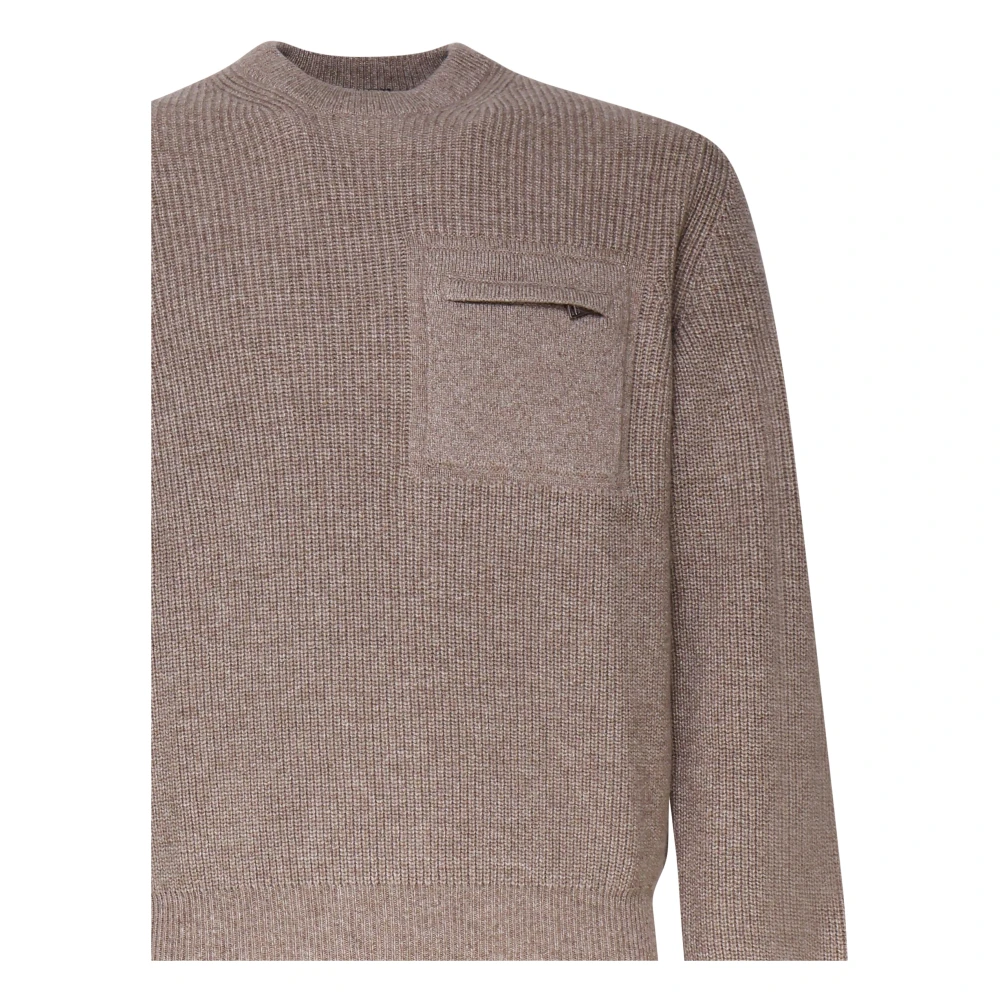 Ermenegildo Zegna Taupe Woltrui met Ritszak Beige Heren