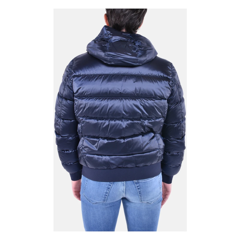 Parajumpers Capuchon Nylon-Polyester Puffer Jas Blue Heren