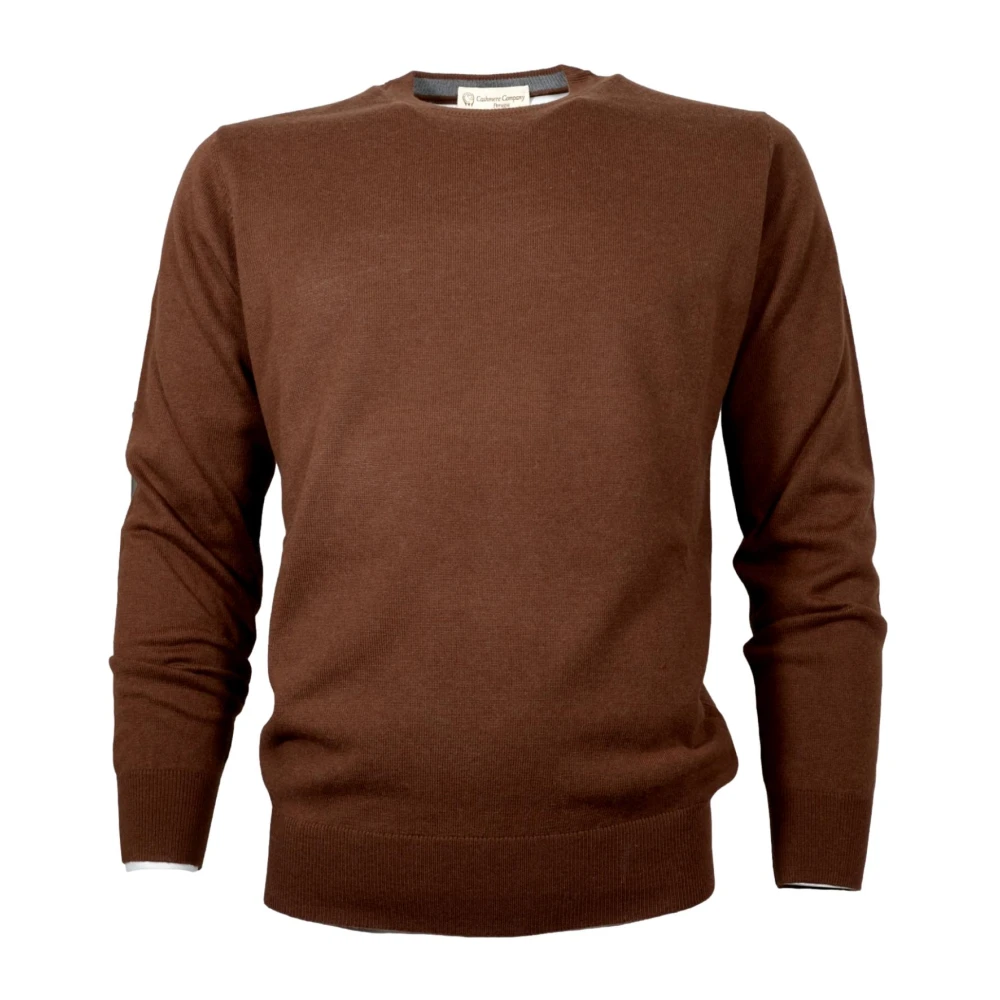 Cashmere Company Bruine Kasjmier Zijden Trui Slim Fit Brown Heren