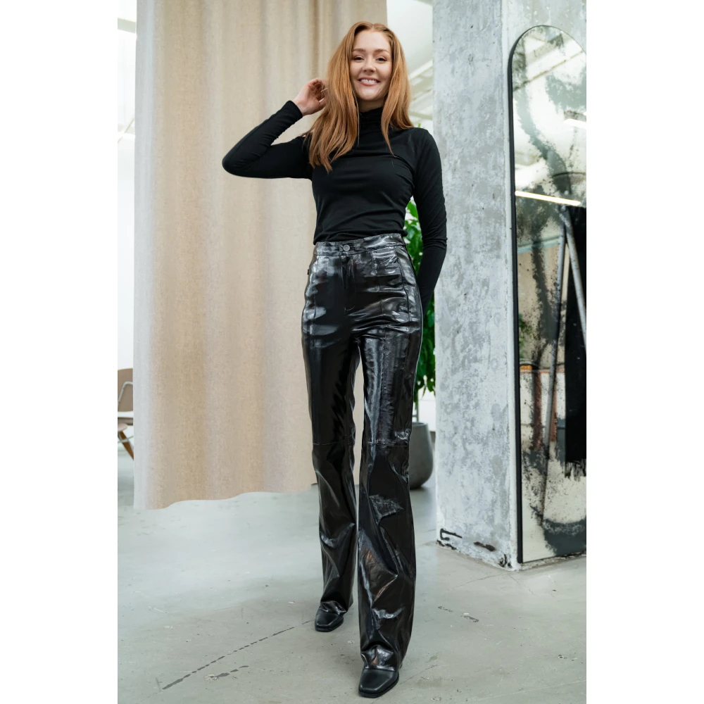 Gestuz Leren Broek GoChagz MW Black Dames