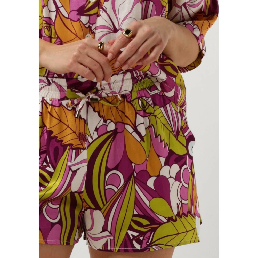 Colourful Rebel Bloemen Satijnen Short Tilly Multicolor Dames