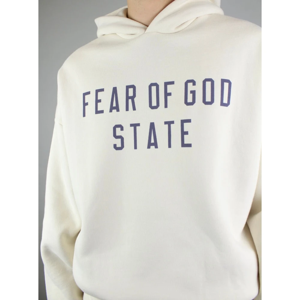 Fear Of God Luxe Shell Fleece Hoodie White Heren