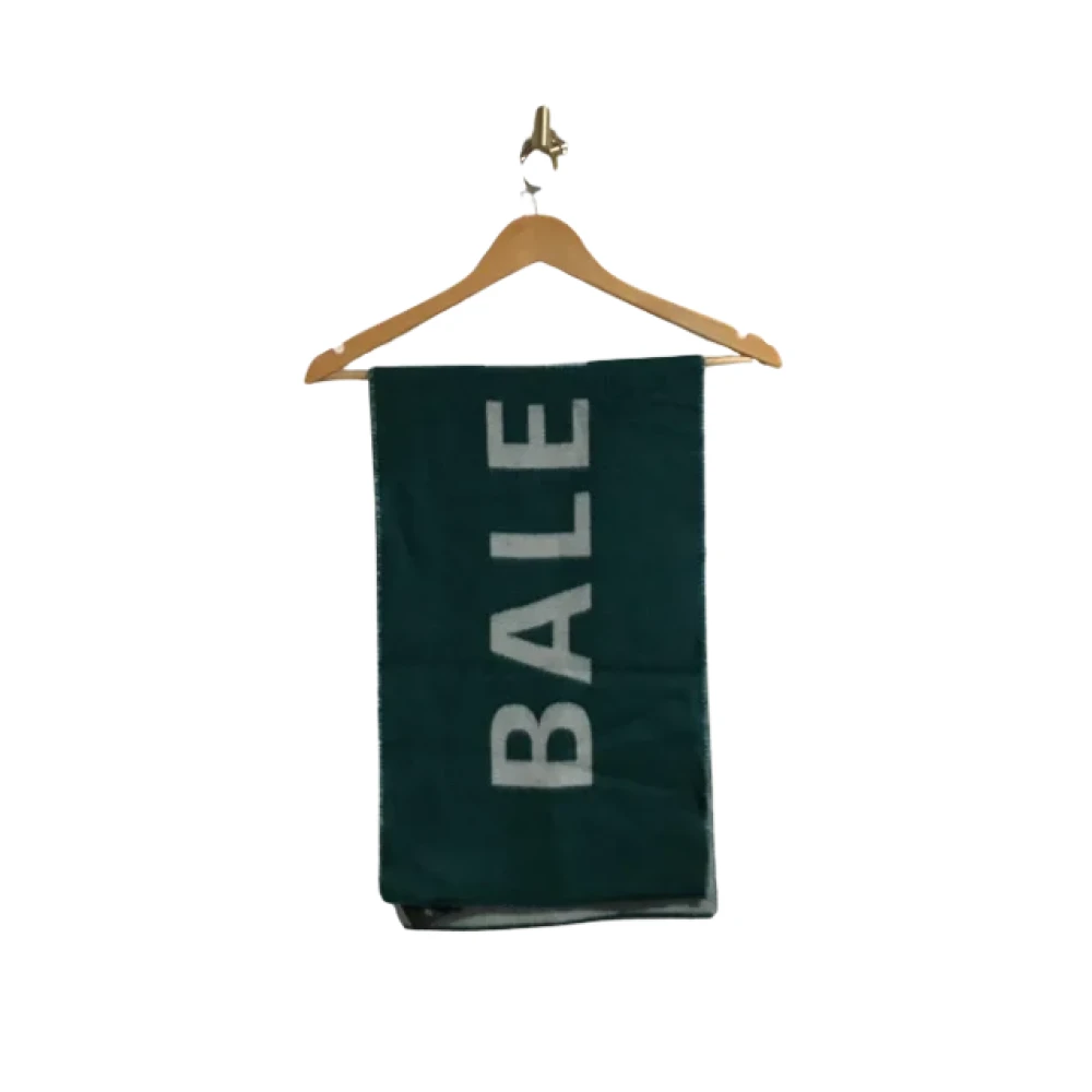 Balenciaga Vintage Pre-owned Wool scarves Green Dames