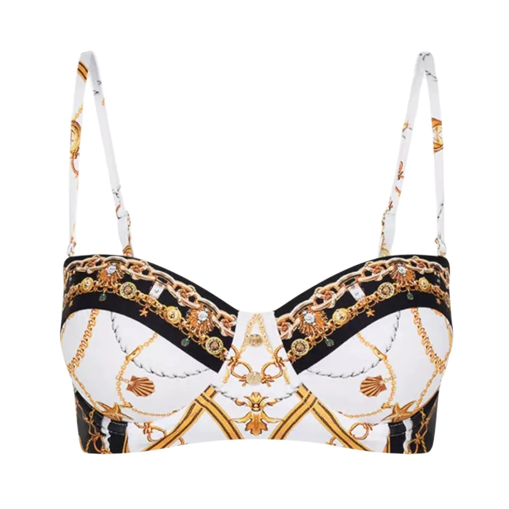 Camilla Zwart-wit patroon bikini top Multicolor Dames