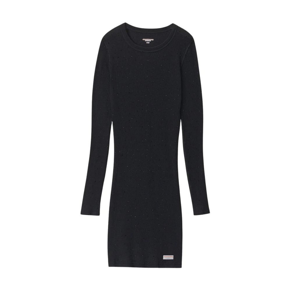Alexander wang Katoenen Crewneck Jurk Black Dames