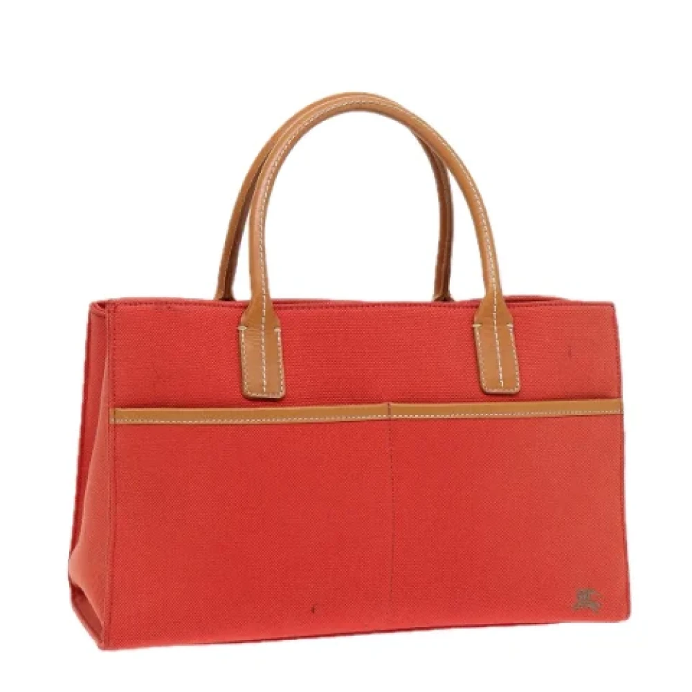 Burberry Vintage Pre-owned Canvas handbags Orange Dames