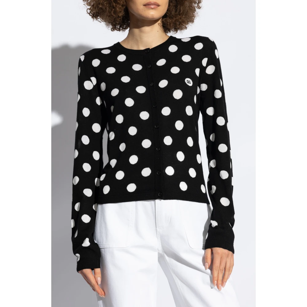 Dolce & Gabbana Polka-dot Patroon Vest Black Dames
