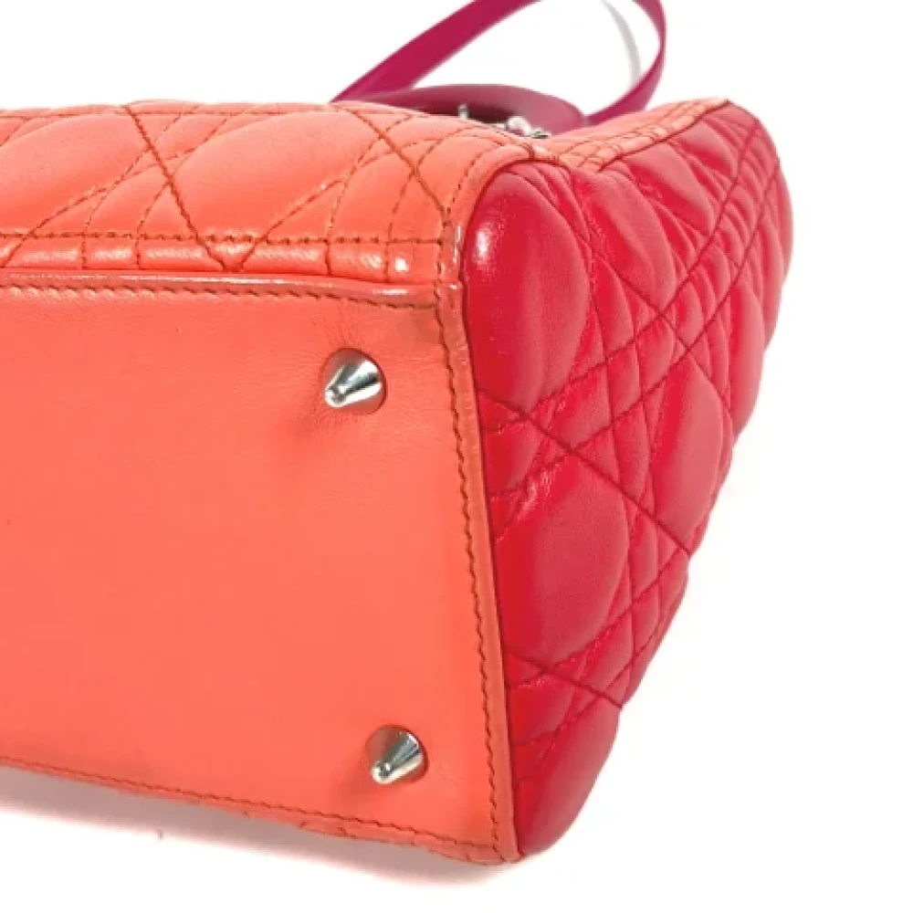 Dior Vintage Pre-owned Leather dior-bags Orange Dames