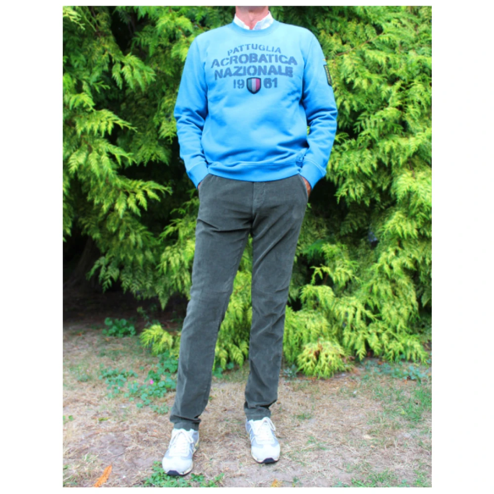 aeronautica militare Vintage Gewassen Sweatshirt Blue Heren