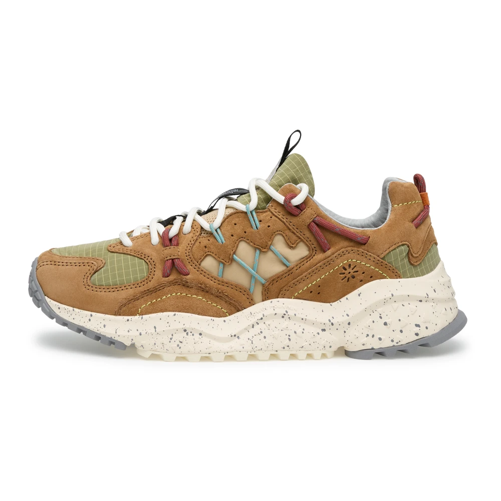 Flower Mountain Men's Brown Sneakers, 9 Uk, Yamabushi Man Trainers