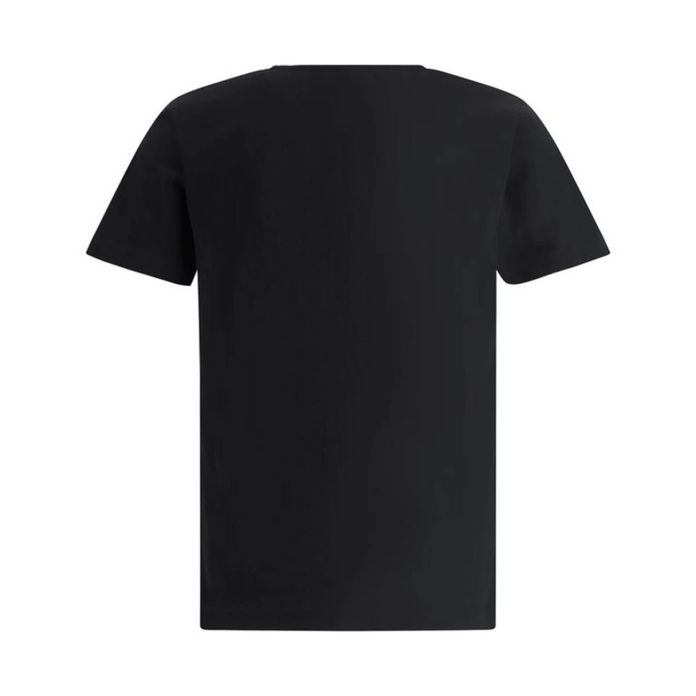 Off White Monogram Quote T-Shirt met Geribbelde Crew Neck Black Heren