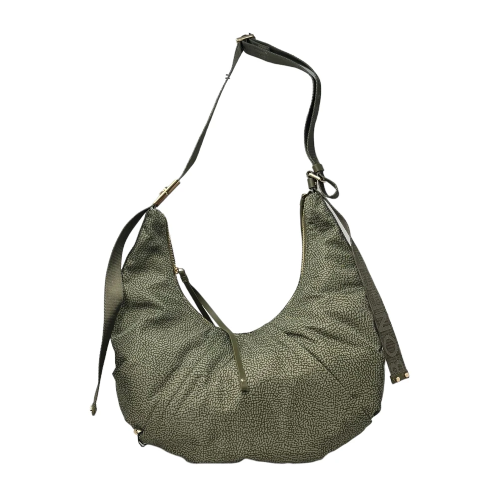 Borbonese Crossbody Hobo Tas Green Dames