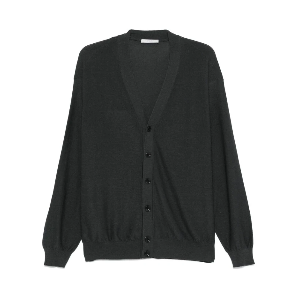 Lemaire V-hals Antracietgrijze Sweater Gray Heren