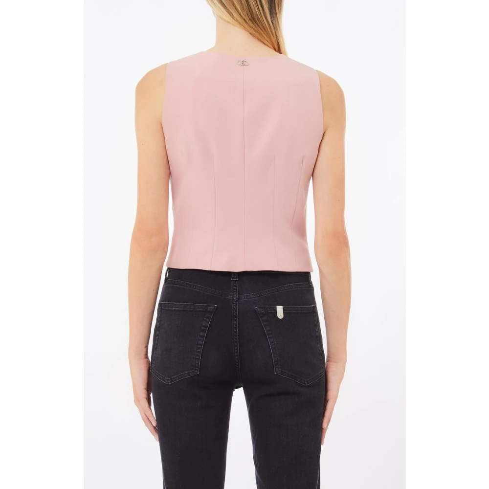 Liu Jo Sweetheart Neckline Roze T-shirts en Polos Pink Dames