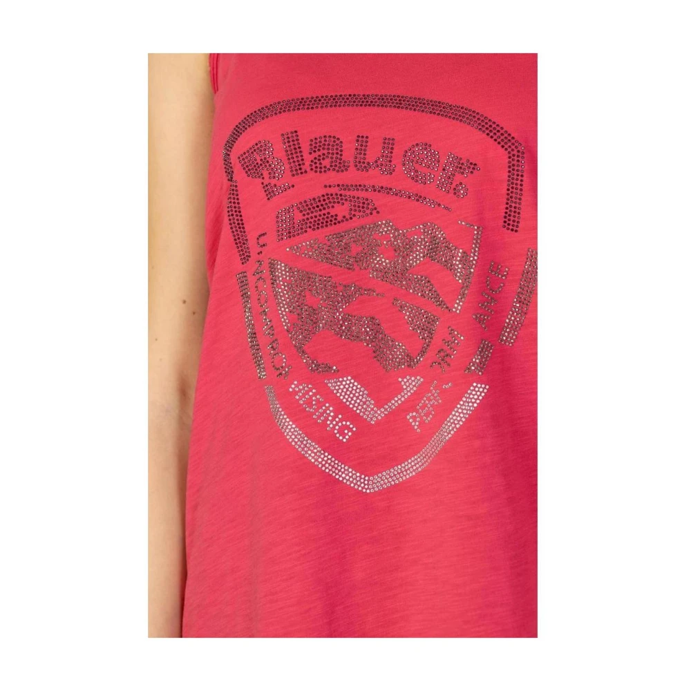 Blauer Roze Crystal Logo Tank Top Pink Dames