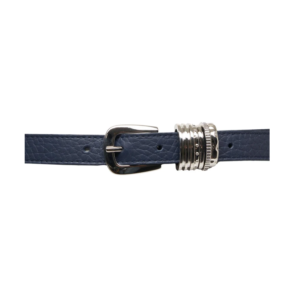 Orciani Blauw Korrelig Leren Riem Accessoires Blue Dames