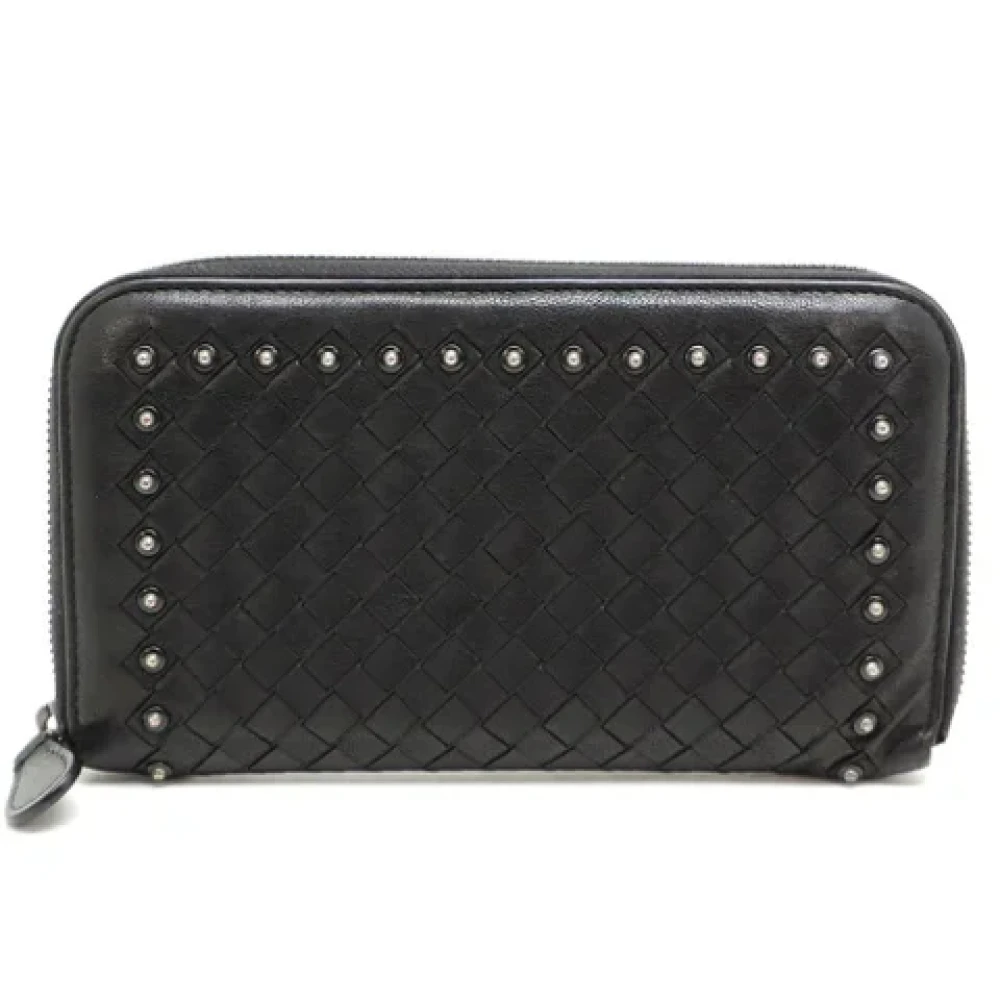 Bottega Veneta Vintage Pre-owned Leather wallets Black Dames