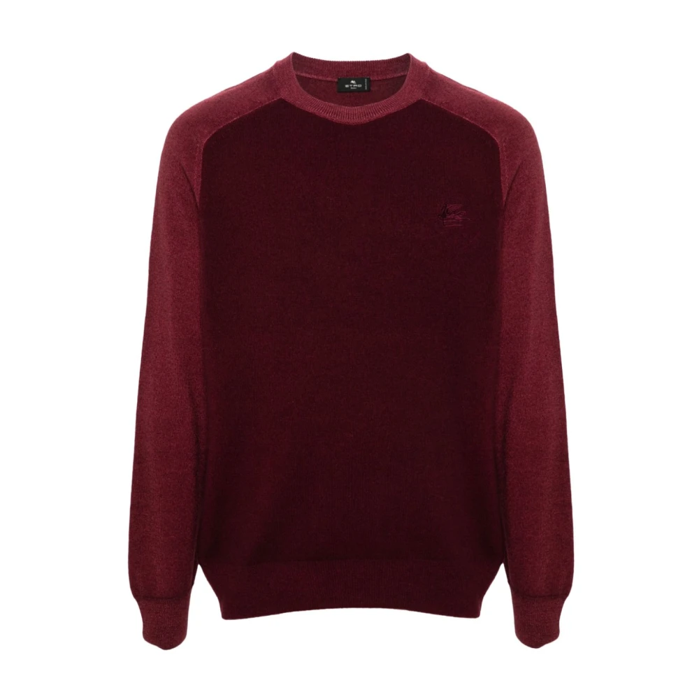 ETRO Bicolor bordeaux wollen trui Red Heren